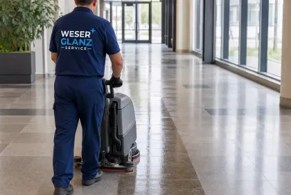 Gründliche Grundreinigung einer Gewerbefläche